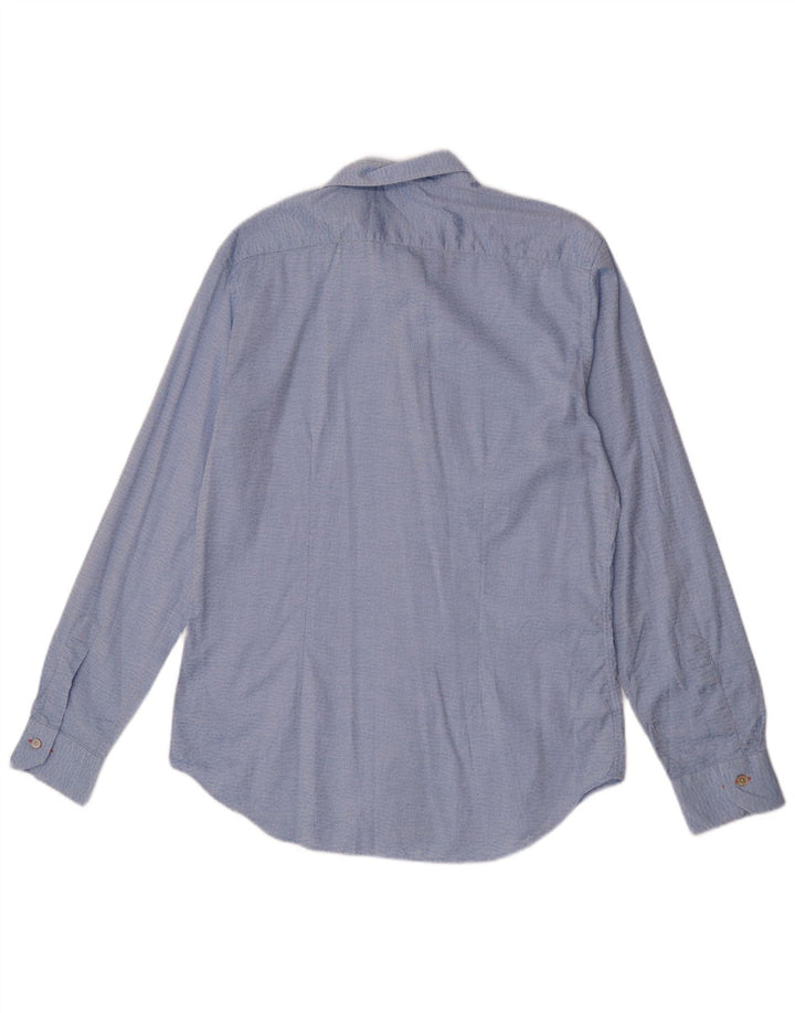 Camisa masculina Paul Smith com padrão abstrato tamanho 16 grande azul