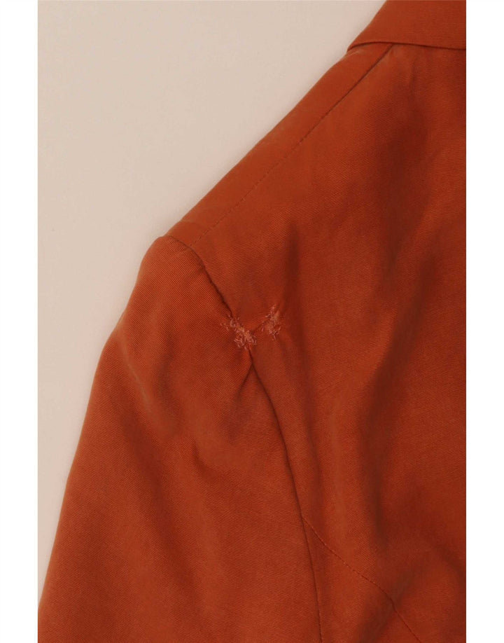 Monsoon Jaqueta blazer feminina de manga curta com 3 botões Reino Unido 12 médio laranja