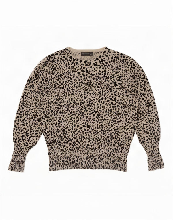 Suéter feminino Marks & Spencer com gola canoa Reino Unido 20 2XL bege