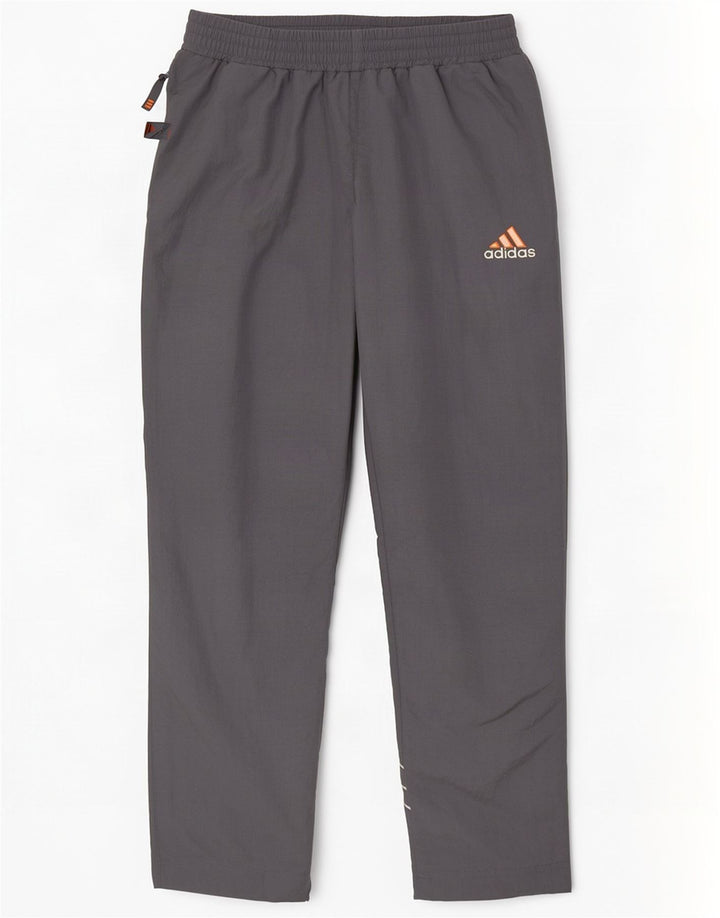 Calça de treino masculina Adidas UK 40/42 cinza médio colorblock poliamida