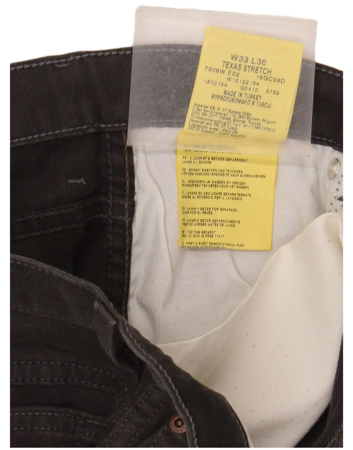 Wrangler Masculino Texas Stretch Straight Jeans W33 L32 Algodão Preto