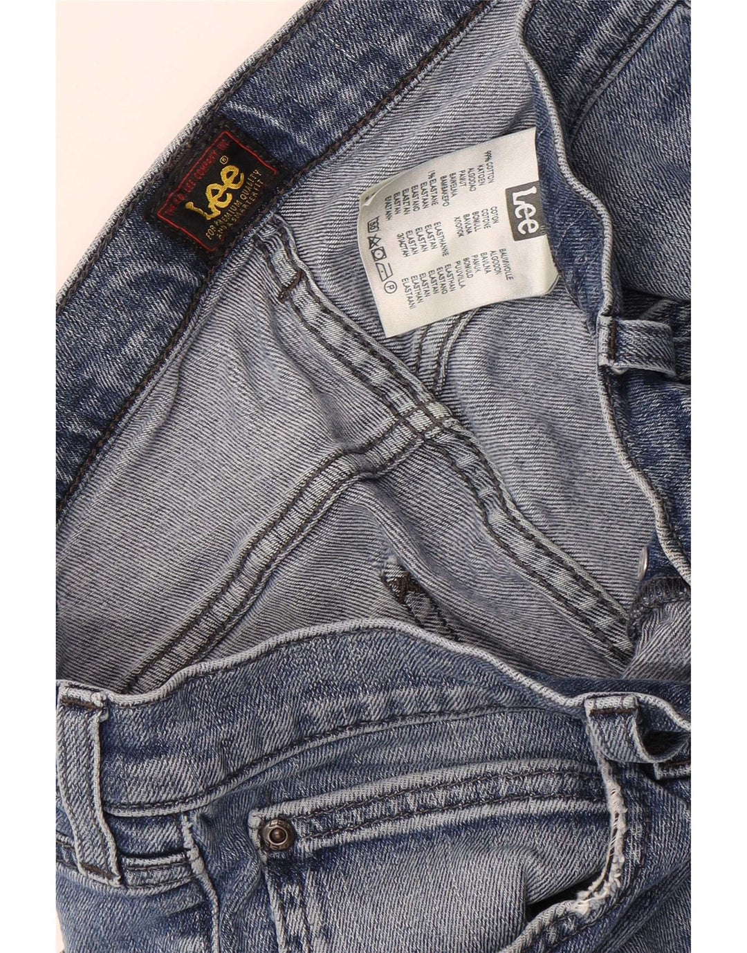 Lee Mens Daren Straight Jeans W34 L34 Azul Algodão