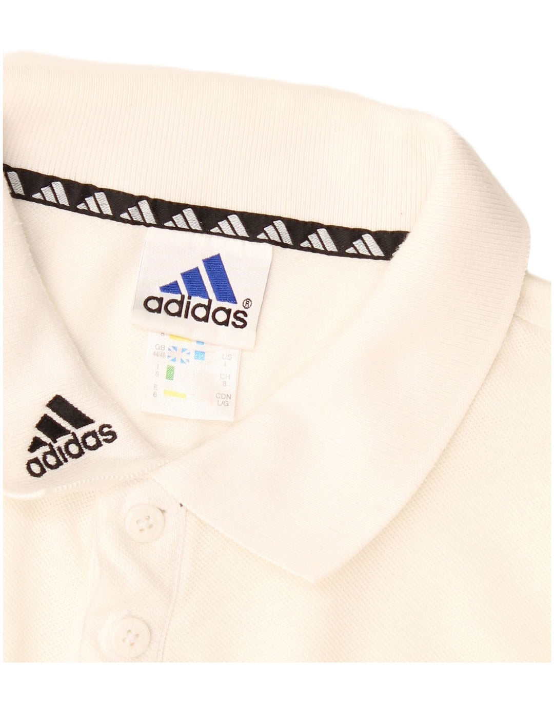 Camisa polo masculina Adidas grande algodão branco