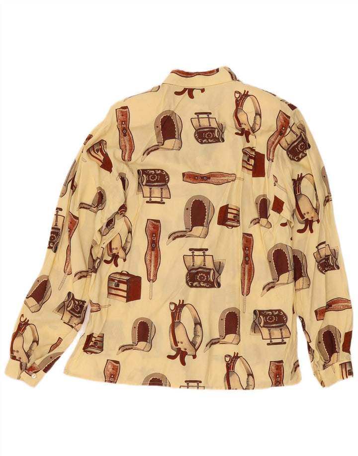 Blusa feminina VINTAGE oversized UK 14 médio off white