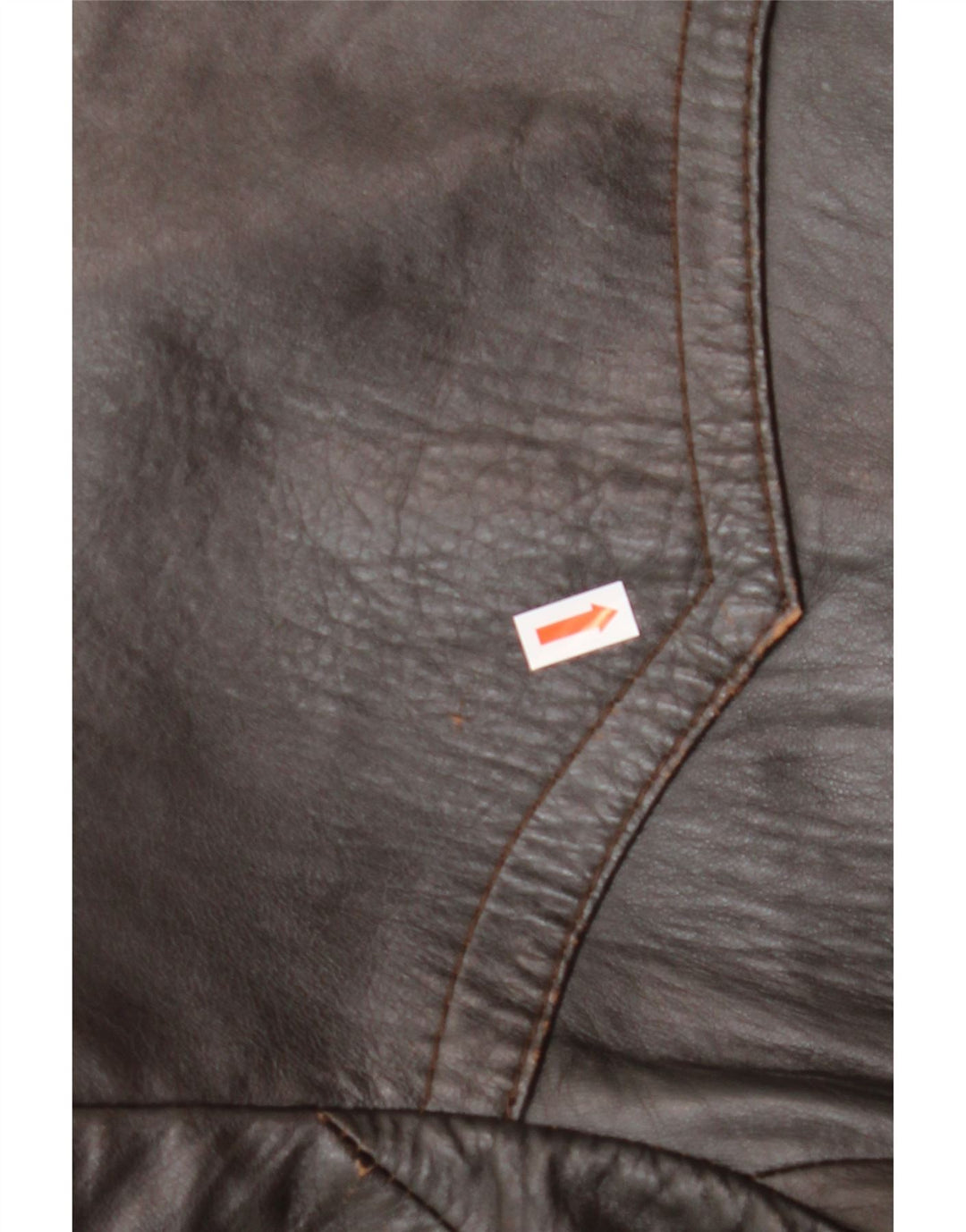 Casaco de couro masculino VINTAGE IT 50 grande couro marrom