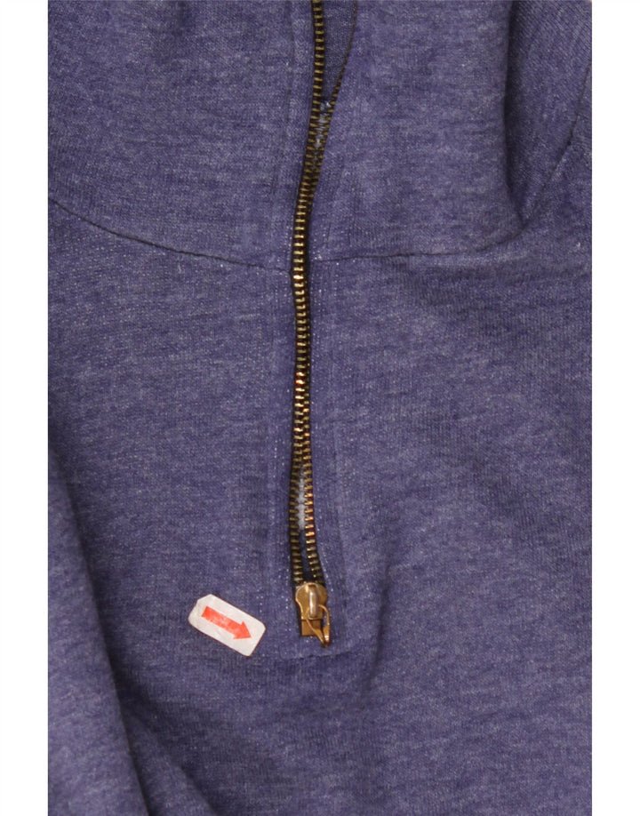 CHAMPION Suéter masculino com zíper e gola média azul marinho