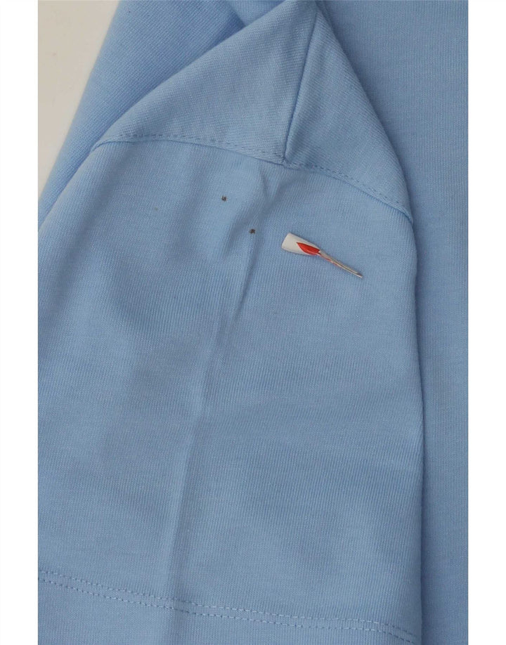 Camiseta masculina Zara Top pequeno algodão azul