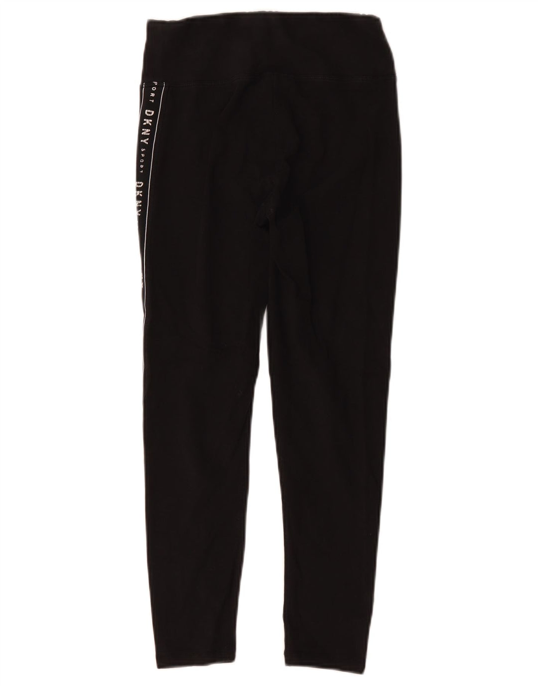 Dkny Womens Crop Graphic Leggings Reino Unido 8 Pequeno Algodão Preto