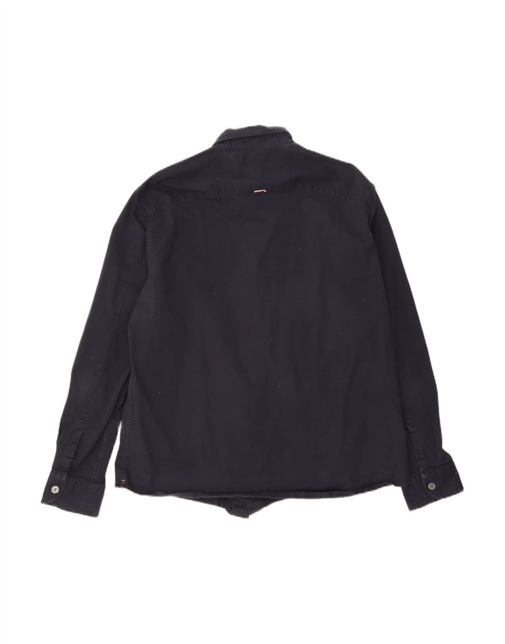 Camisa masculina TOMMY HILFIGER grande algodão azul marinho