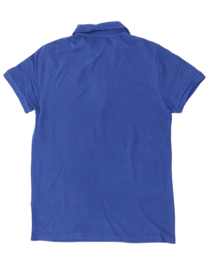 Camisa polo masculina Kappa algodão azul médio
