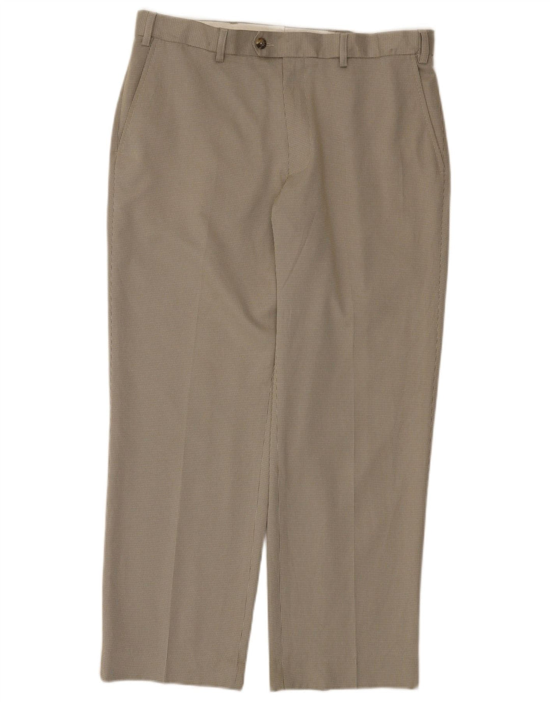 Calça masculina de terno regular Marks & Spencer W36 L29 verde houndstooth