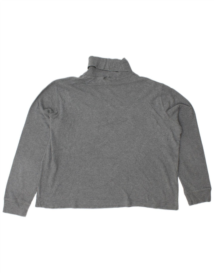 Suéter feminino RALPH LAUREN com gola redonda Reino Unido 18 XL algodão cinza