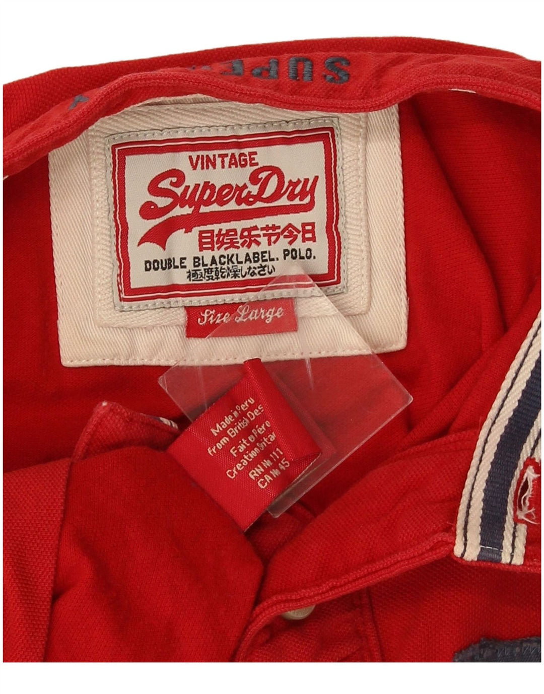 Superdry camisa polo masculina gráfica grande algodão vermelho