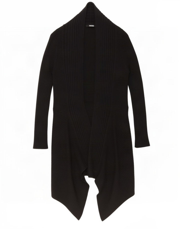 Marks & Spencer Suéter feminino Longline Open Cardigan Reino Unido 10 Pequeno Preto
