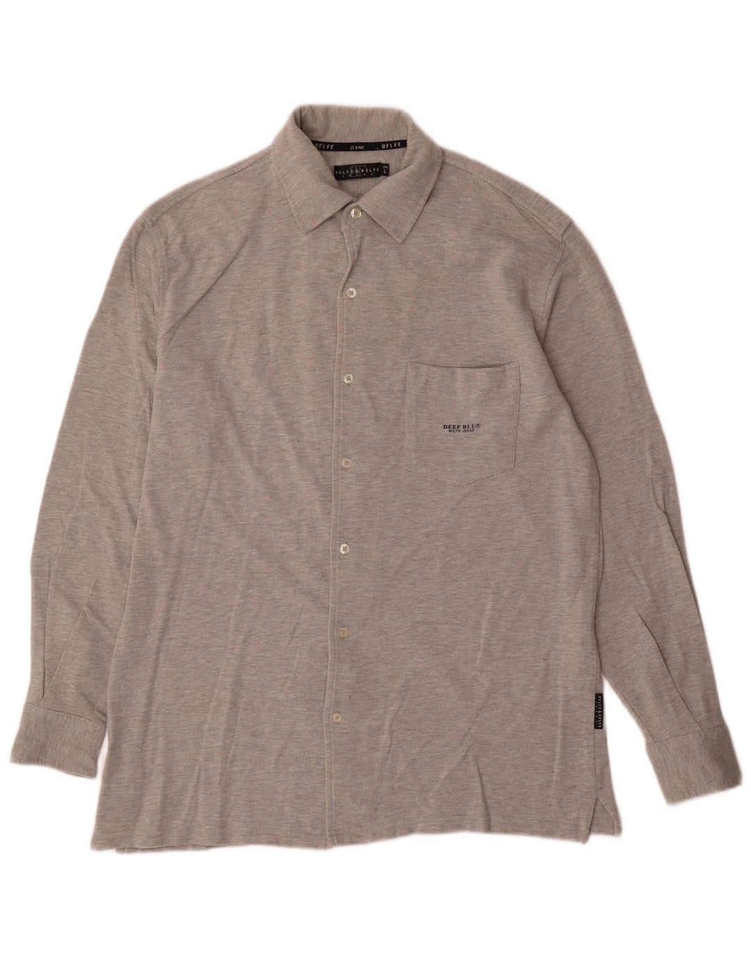 Camisa masculina Belfe & Belfe grande algodão cinza