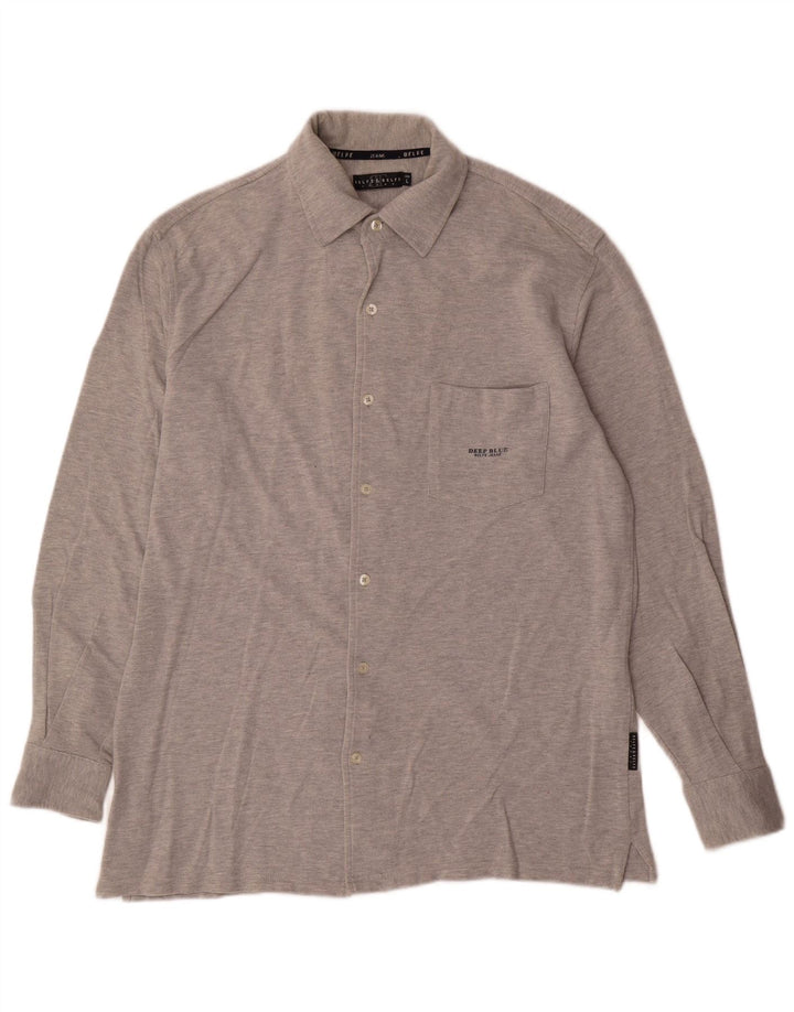 Camisa masculina Belfe & Belfe grande algodão cinza