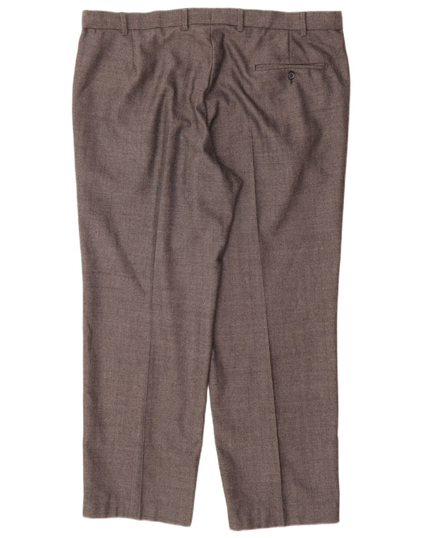 Calça masculina Marks & Spencer reta regular fit W40 L29 lã cinza
