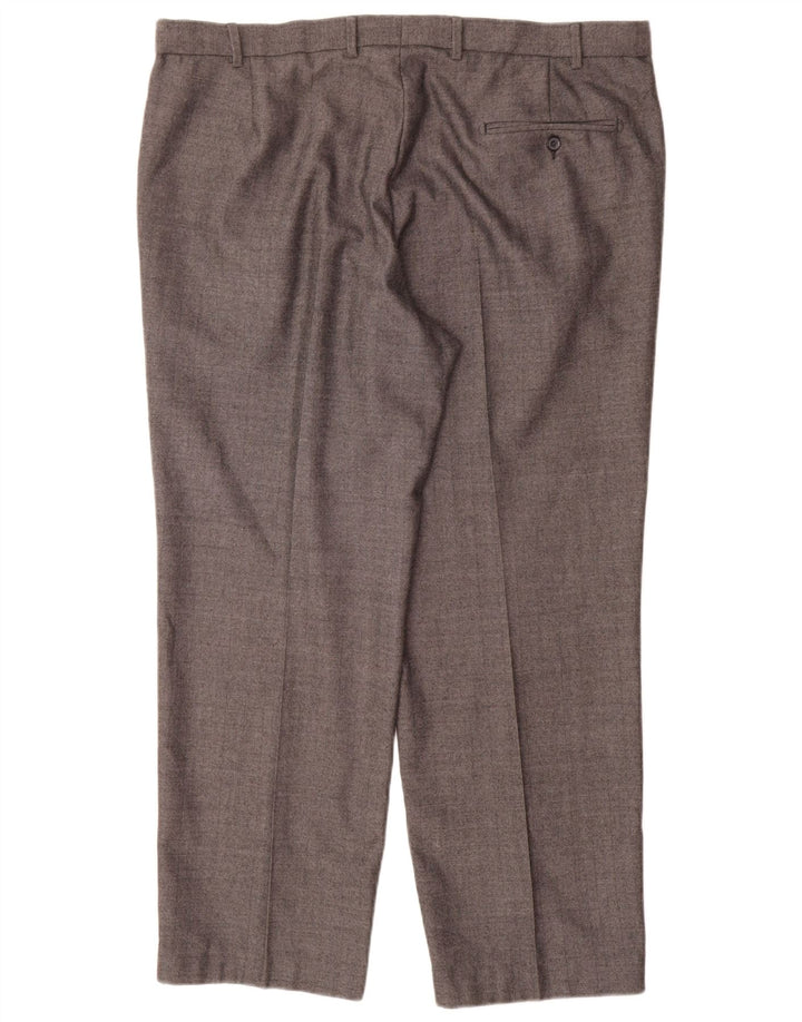 Calça masculina Marks & Spencer reta regular fit W40 L29 lã cinza