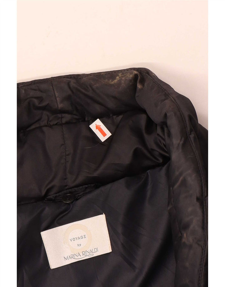 Casaco acolchoado feminino Voyage Marina Rinaldi tamanho 21 médio azul marinho nylon