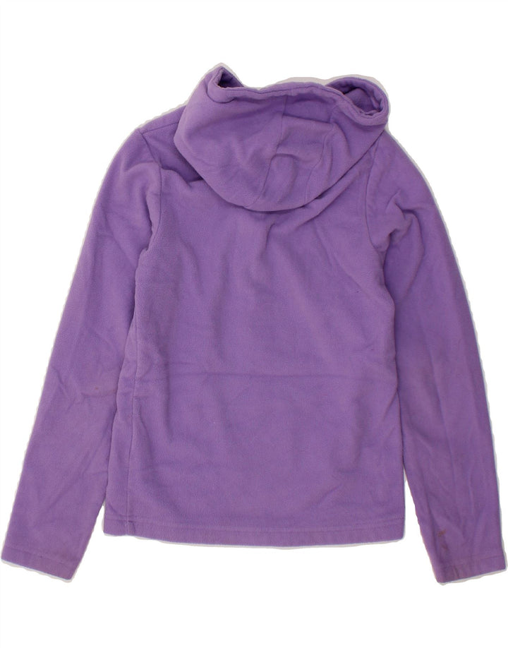 MOUNTAIN WAREHOUSE Girls Hooded Zip Neck Fleece Jumper 9-10 Years Purple Vintage Mountain Warehouse and Second-Hand Mountain Warehouse from Messina Hembry 