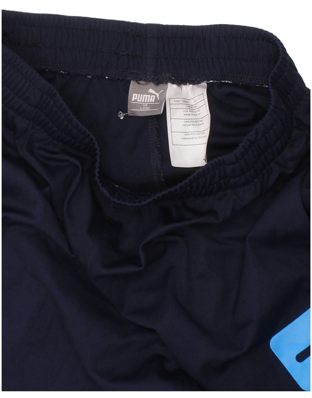 Shorts esportivos gráficos Puma Boys 13-14 anos grandes azul marinho poliéster