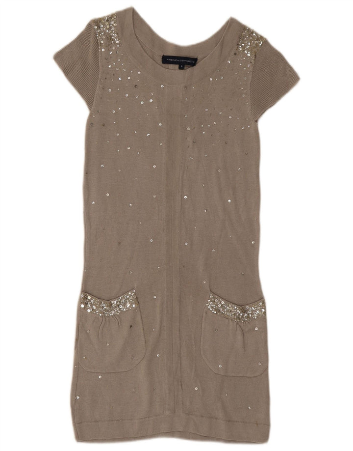 Vestido Shift Feminino French Connection Reino Unido 8 Pequeno Cinza