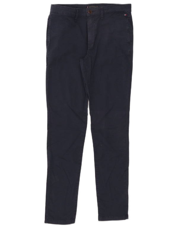 Tommy Hilfiger Meninos Slim Chino Calças 13-14 Anos W28 L27 Azul Marinho