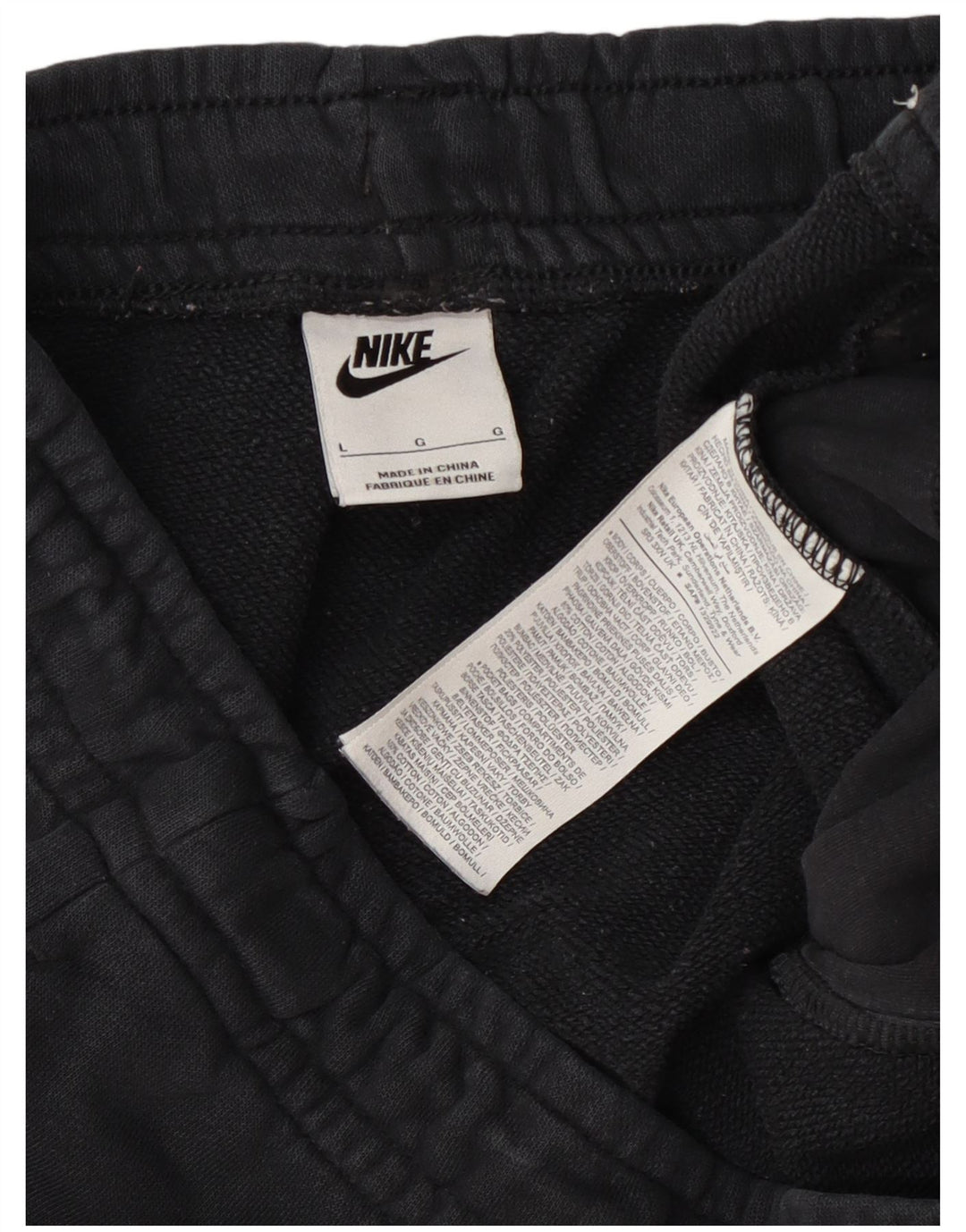 Calça de treino masculina Nike joggers grande algodão cinza
