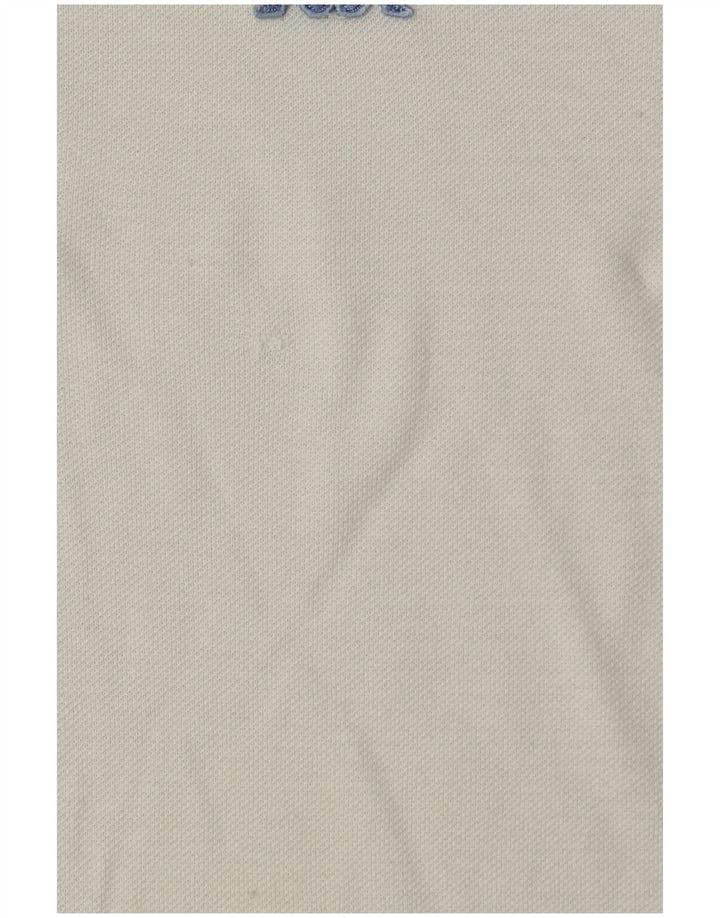 Camisa polo masculina de rugby Kappa branca média