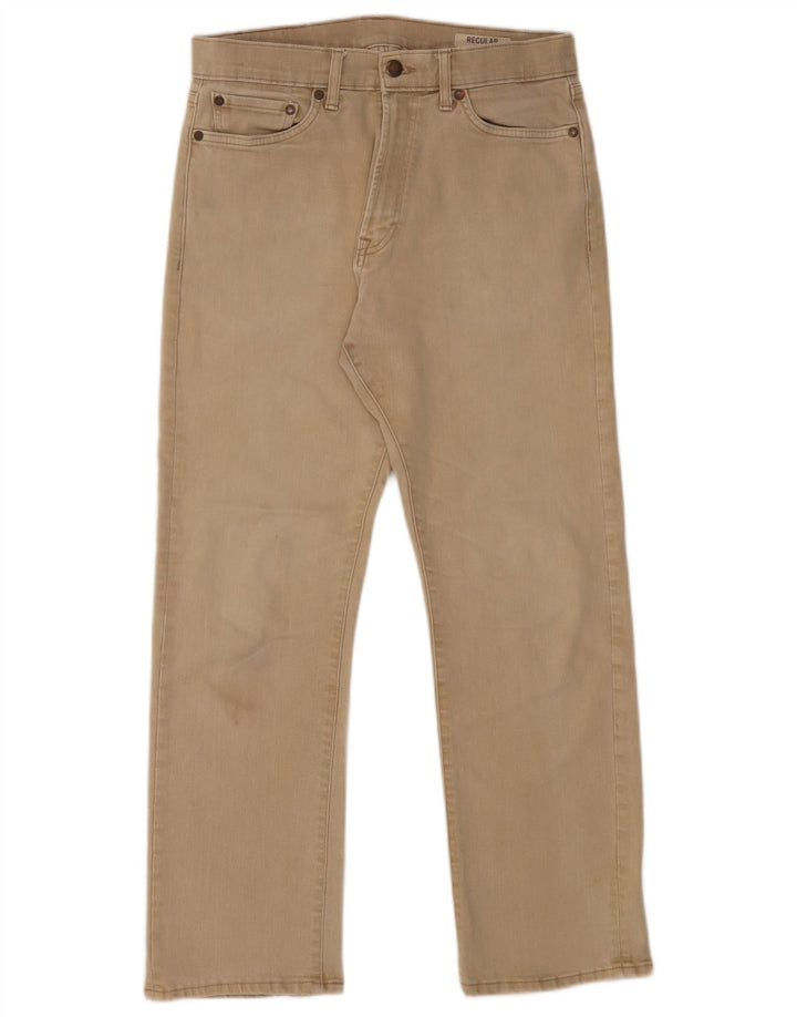 Jeans Marks & Spencer masculino regular fit reto W30 L29 algodão bege