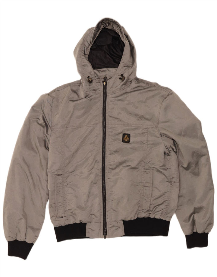 Jaqueta bomber masculina com capuz REFRIGIWEAR UK 40 poliéster cinza grande