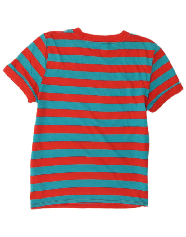 Camiseta feminina Wrangler com estampa gráfica UK 6 XS algodão listrado laranja