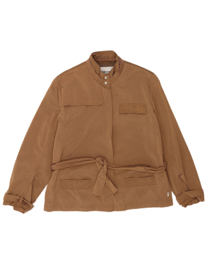Jaqueta Geox Feminina Respira Utility UK 18 XL Marrom Poliéster