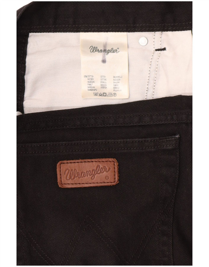 Wrangler masculino regular fit jeans reto W36 L32 algodão preto