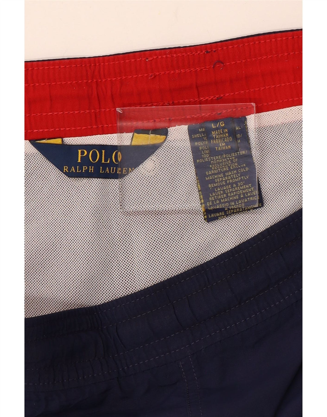 Shorts de natação masculino POLO RALPH LAUREN grande azul marinho nylon