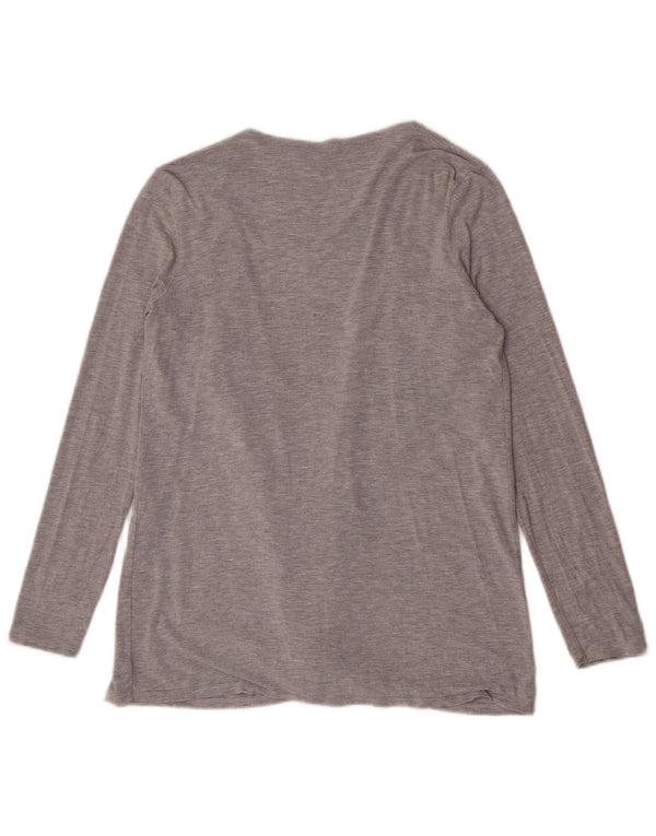 Lipsy Suéter Cardigan Aberto Feminino Reino Unido 12 Cinza Médio