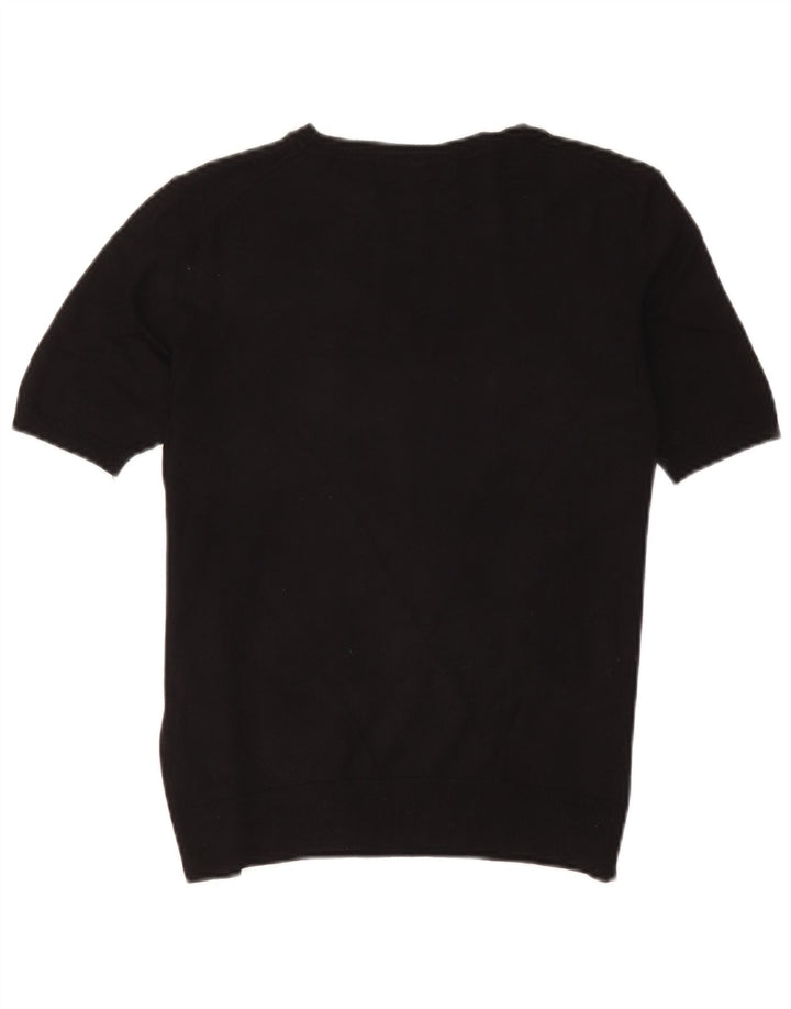 Blusa feminina Marks & Spencer UK 10 pequena viscose preta
