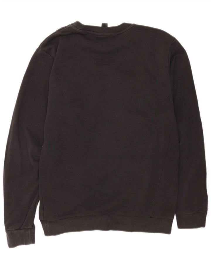 Adidas Mens Graphic Moletom Jumper Médio Algodão Preto