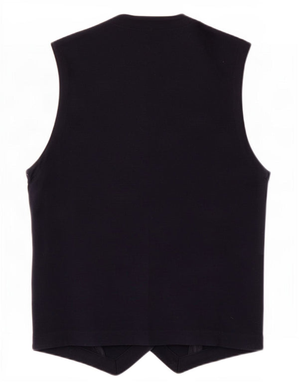 Gran Sasso Colete Masculino Tricotado Duplo Breasted IT 50 Médio Azul Marinho