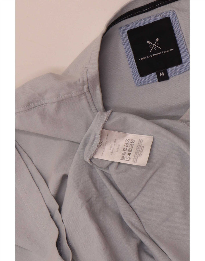 Camiseta masculina Crew Clothing Top algodão azul médio