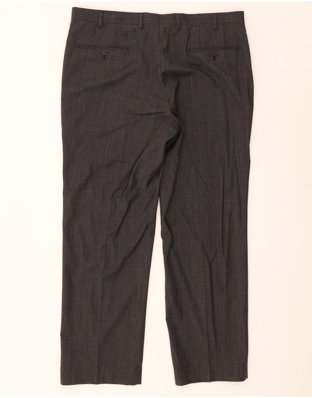 Calça masculina Marks & Spencer Autograph Straight Suit W38 L31 Lã Cinza