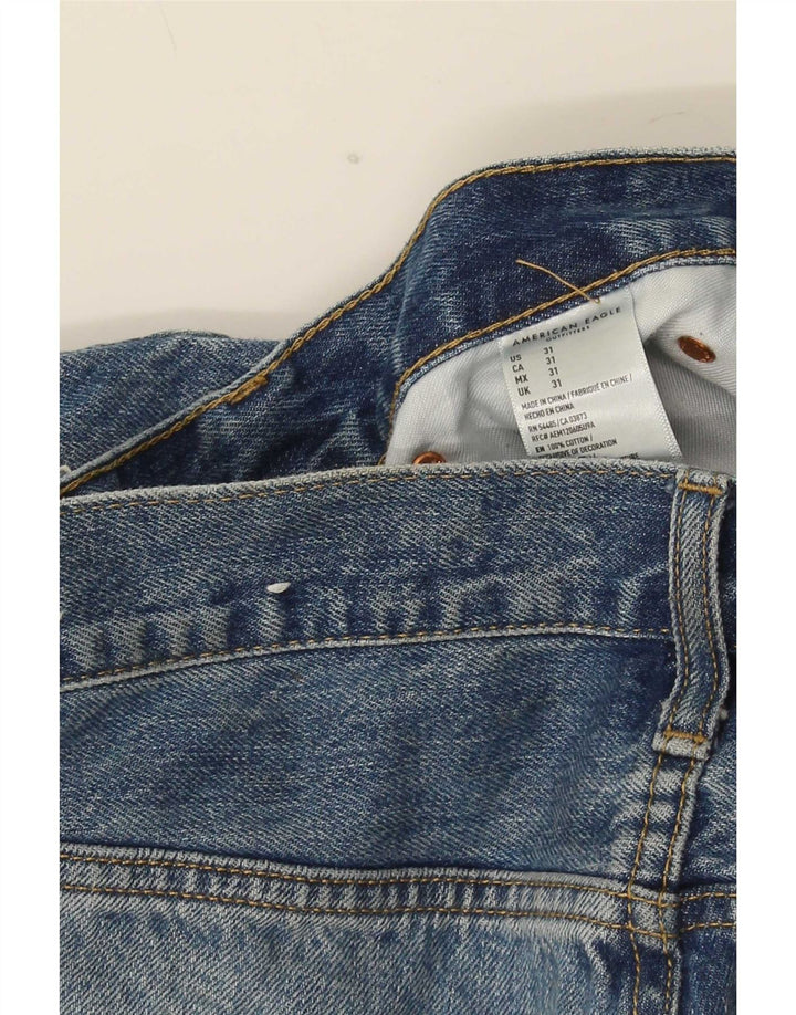 Shorts jeans masculino American Eagle desgastado W31 algodão azul médio