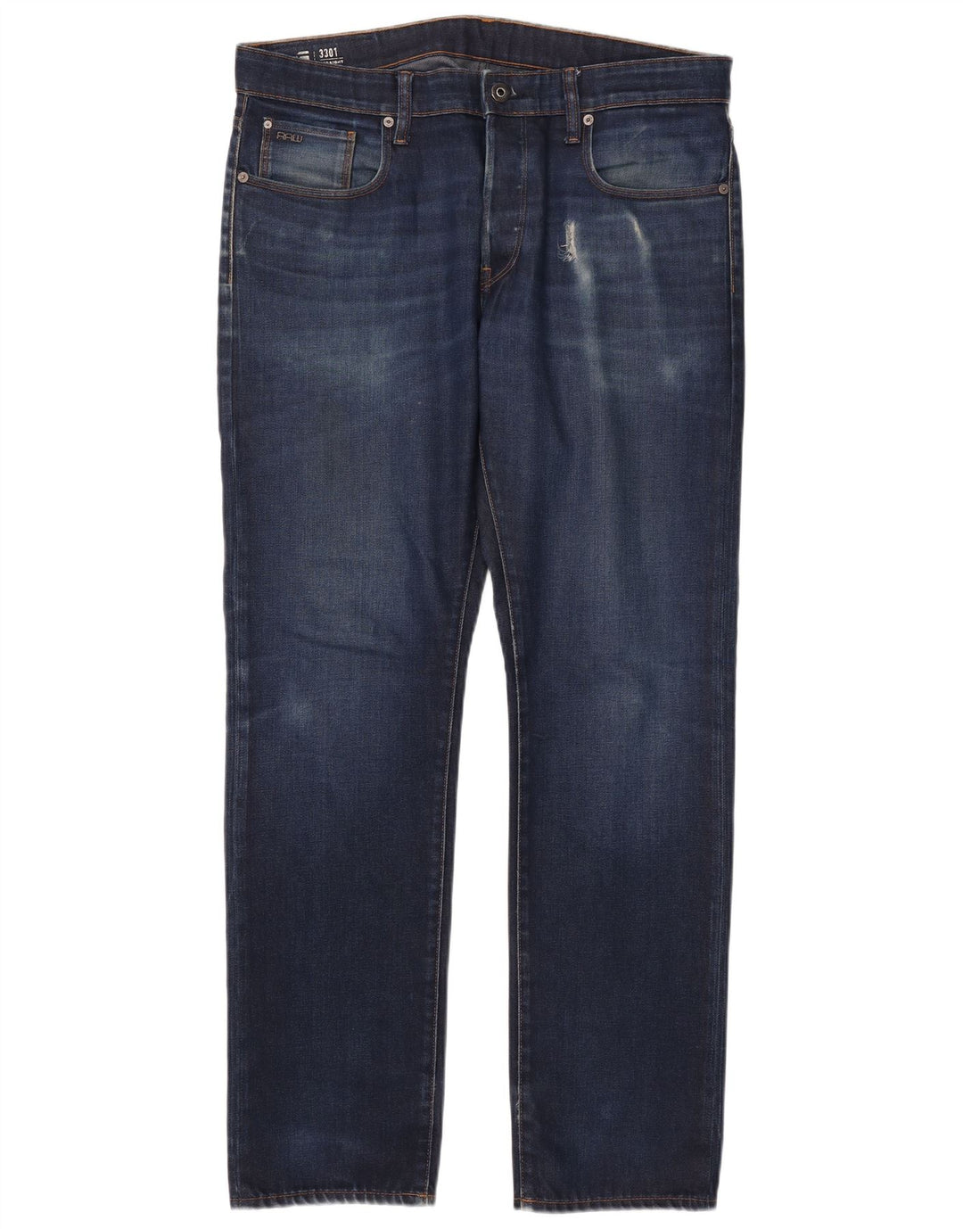 G-Star Mens Slim Jeans W38 L34 Azul Marinho Algodão
