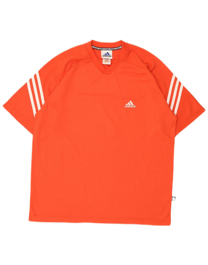 Adidas Mens Graphic T-Shirt Top UK 40/42 Médio Laranja Poliéster