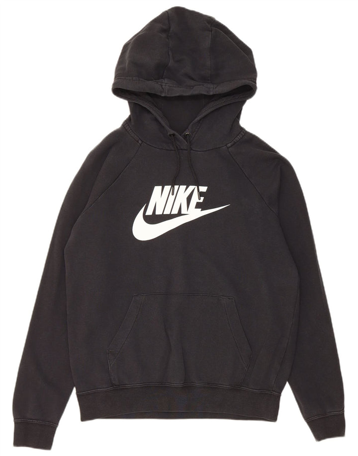Jumper com capuz gráfico masculino Nike pequeno algodão preto