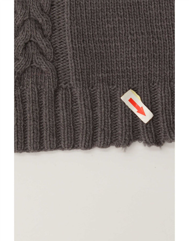 Top feminino colete vintage UK 14 cinza médio