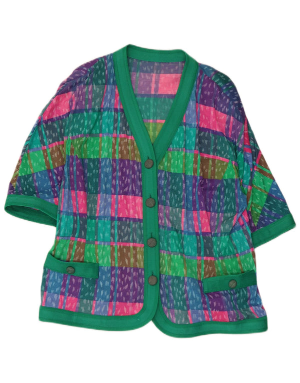 Jaqueta blazer feminina Liola com 4 botões Reino Unido 16 grande xadrez multicolorido