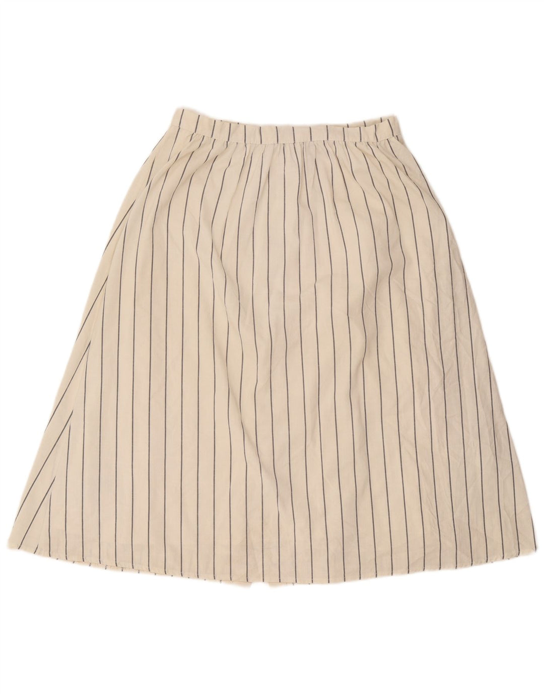 Saia feminina Oasis A-Line UK 12 Médio W28 listrada branca