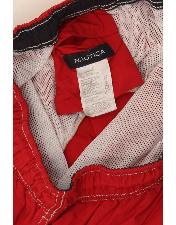 Shorts de natação masculino Nautica médio vermelho nylon