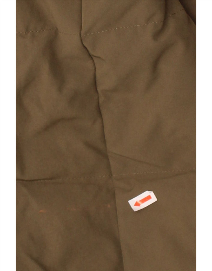 Casaco acolchoado com capuz feminino DKNY UK 14 médio cáqui